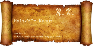 Maltár Kanut névjegykártya